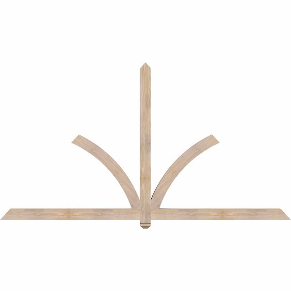 Ekena Millwork Redmond Smooth Timber Gable Bracket, Douglas Fir, 96"W x 52"H x 3 1/2"D x 3 1/2"F, 13/12 Pitch GBW096X52X0404RED00SDF - main